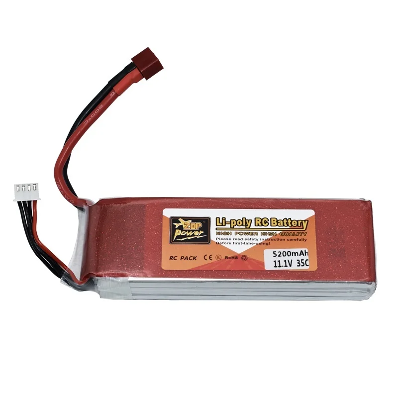 ZOP POWER 5200mAh 11,1 v Lipo Bettary для Rc вертолета автомобиля лодки самолета RC игрушки 11,1 v литий-полимерный аккумулятор 5200mah 35C 3s батарея