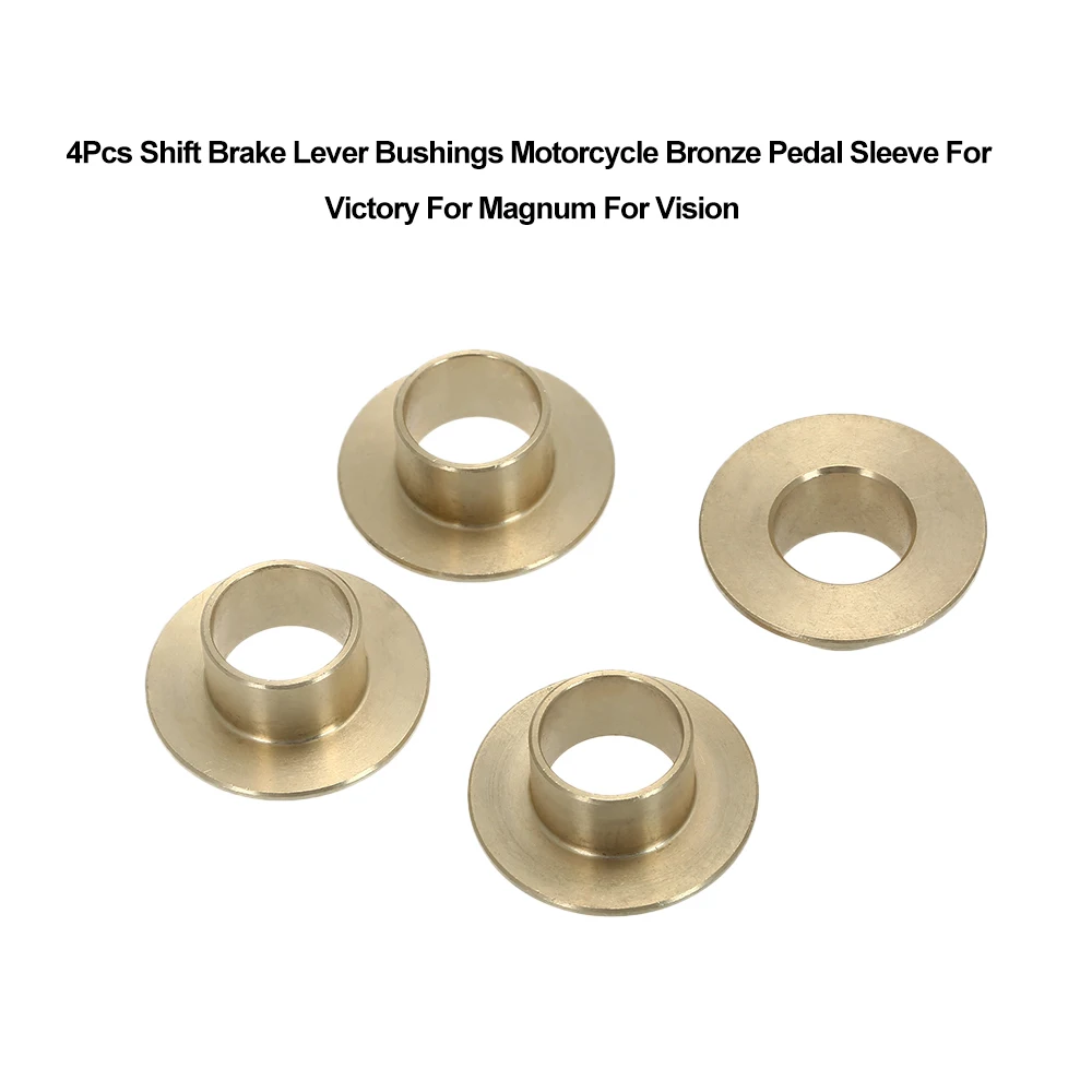 Lever Bushings Motorcycle Bronze Pedal Sleeve 4Pcs Shift Brake for