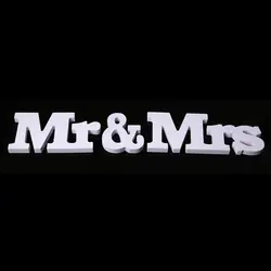 Mr & Mrs белые буквы романтический брак на день рождения свадебные признаки стоя Топ Украшение стола для дома вечерние орнамент