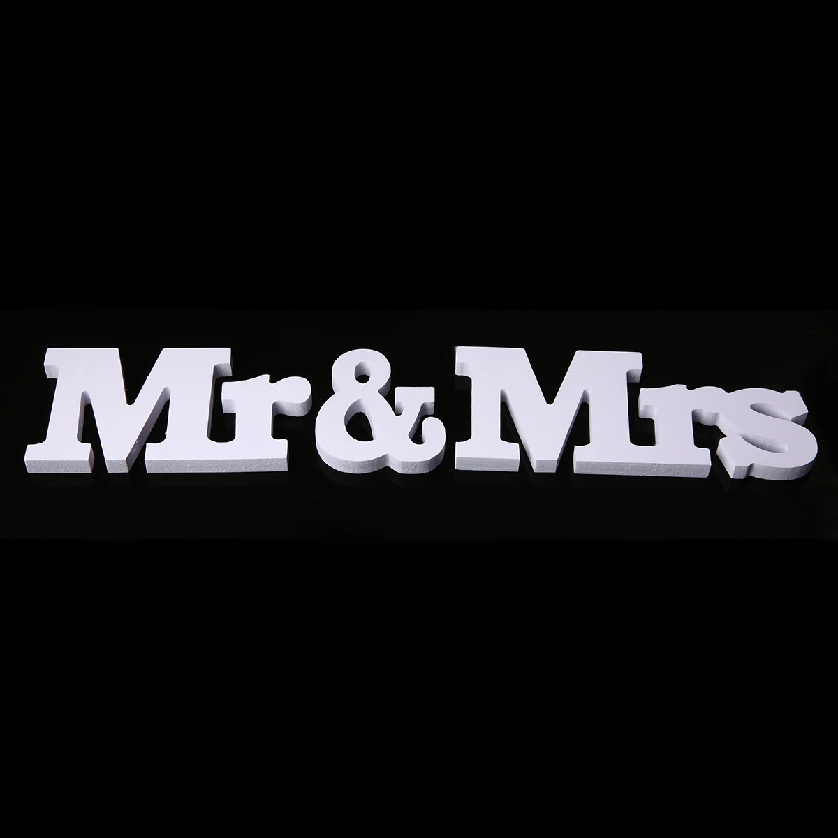 

Mr & Mrs White Letters Romantic Marriage Birthday Wedding Signs Standing Top Table Decoration For Home Party Ornament