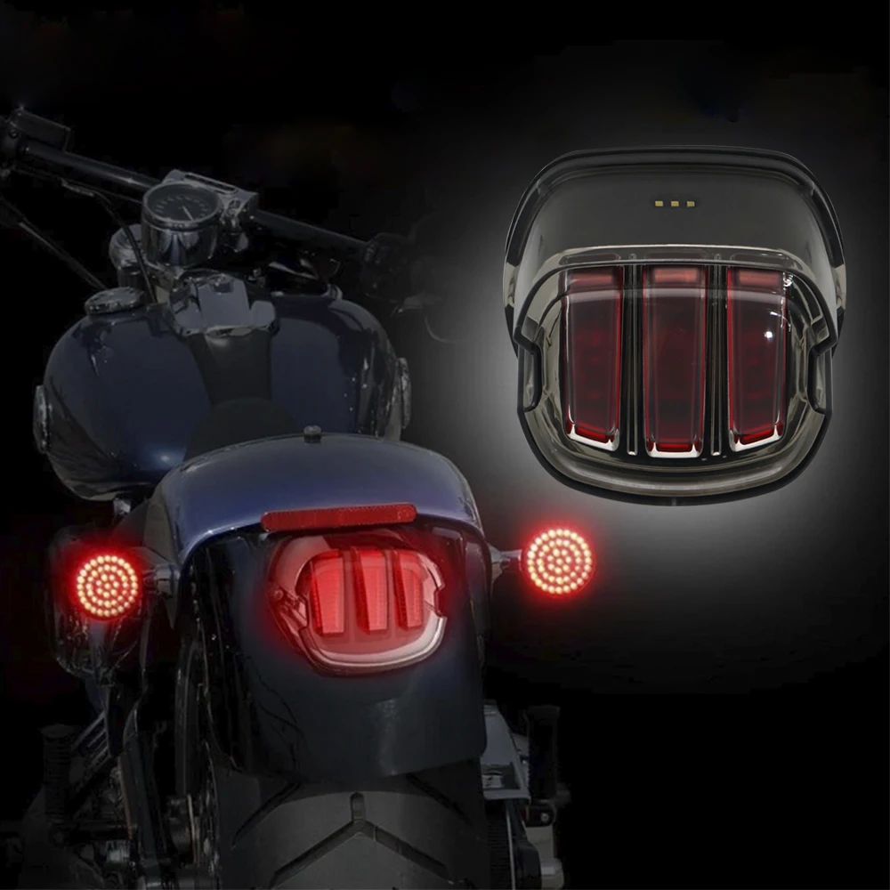 Новое поступление, мотоциклетный светодиодный светильник, дымчатый задний светильник, номерной знак, задний фонарь для супер широкого скольжения, стоп-сигнал, ходовая лампа