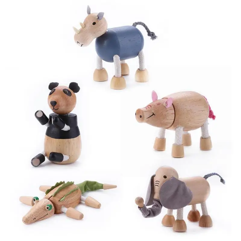 

Mini Wooden 3D Animals Model Children Desk Toy Ornament Decorative Doll Toy Gift Puzzle Mini Insect Animal Gift For Childrem