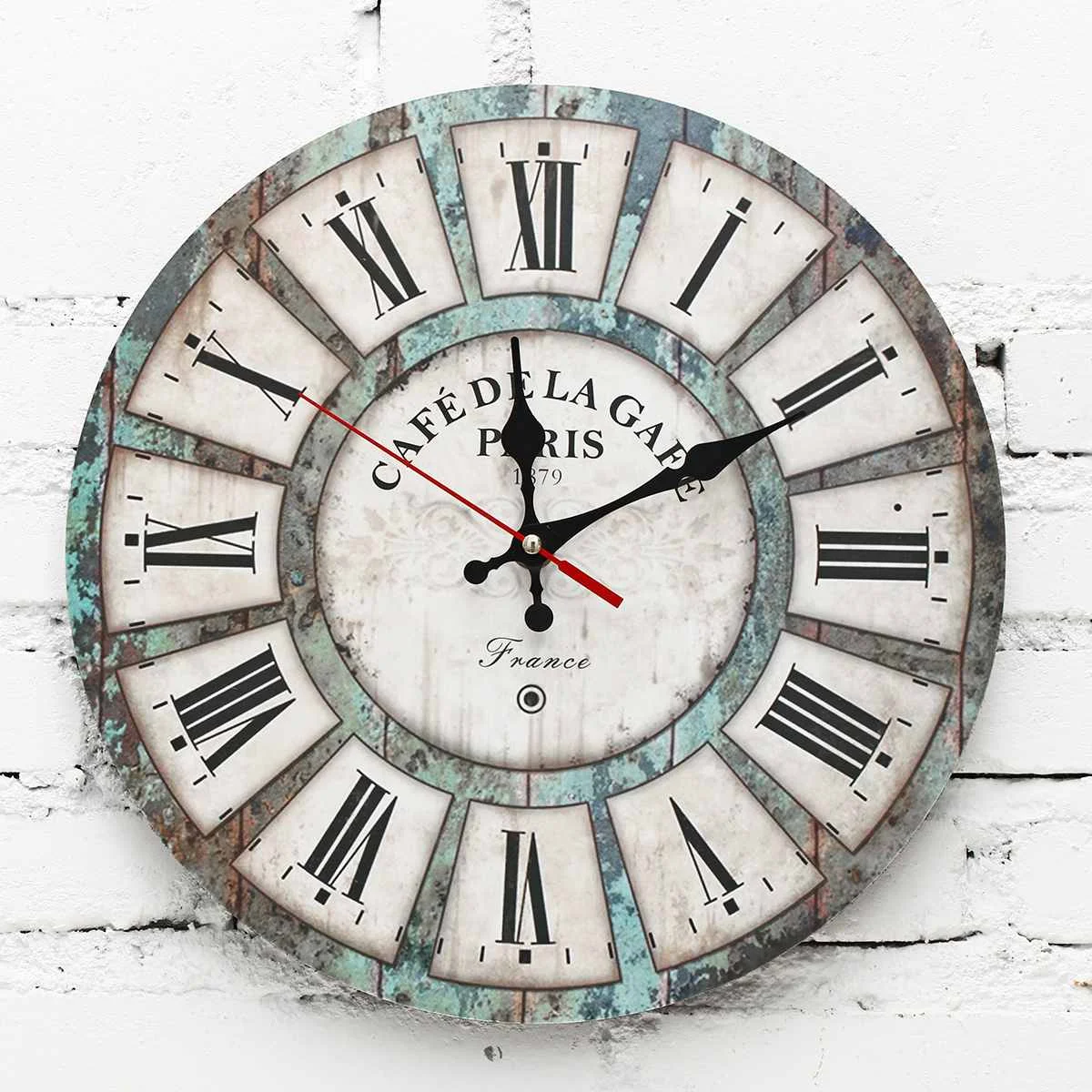 

Vintage 12 inch DIY Round Wall Hanging Clock Battery Powered Home Living Room Modern Watch Decoration Ornament 3 Styles 30cm