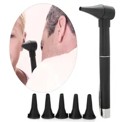 Professional Ear медицинский отоскоп Auriscope диагностический набор лампа Earscope Ручка стиль Ear Cleaner инструменты с 5 советы здоровье и гигиена