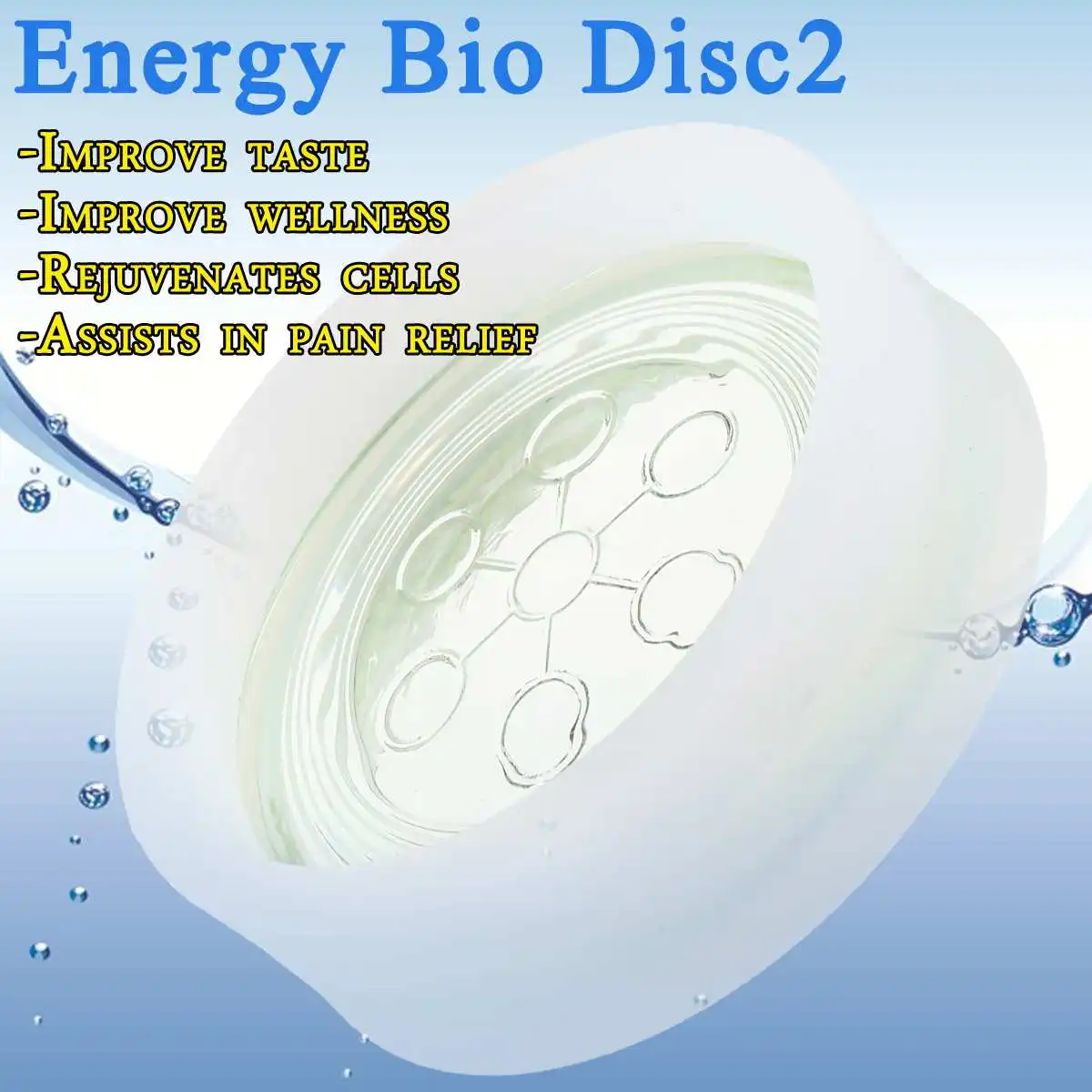 

BIO DISC 2 with silicone protection ring Scalar Energy Adisc Energizes Water Quantum Scalar Harmonize Power Energy high negative