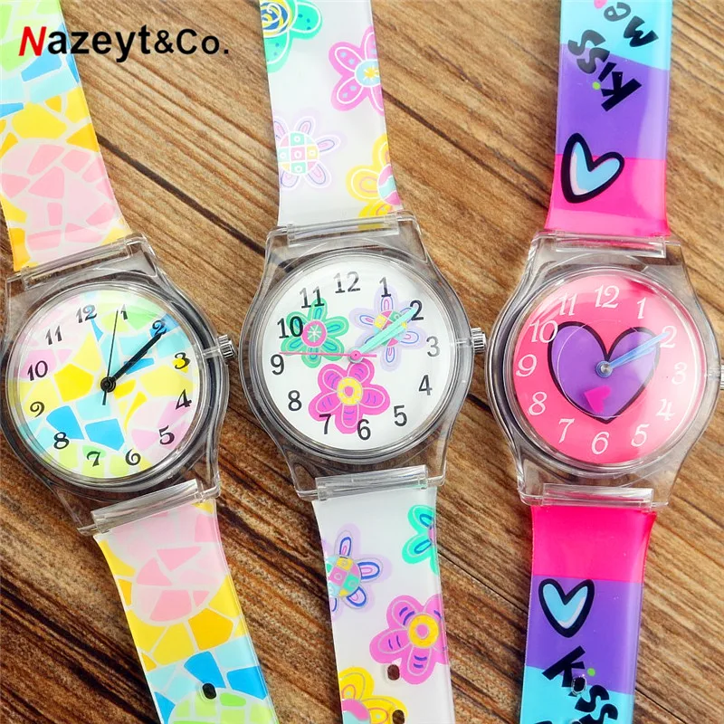 Fashion Simple pattern Boys Girls Sports Watch Waterproof Silicone Students Watch Water Resistant women children analog watch