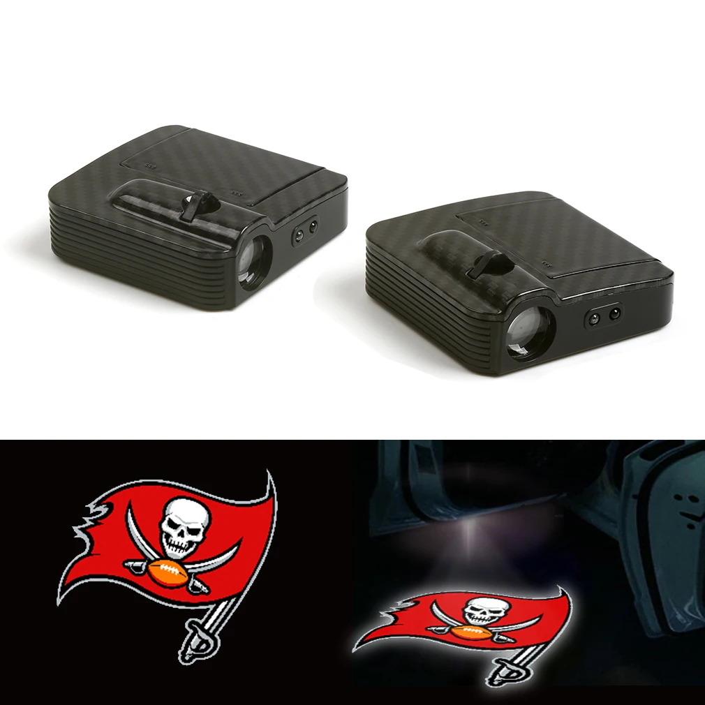 

2X Logo projector LED Lamp Car Door Welcome Lights Shadow Light For Tampa Bay Buccaneers Lamp