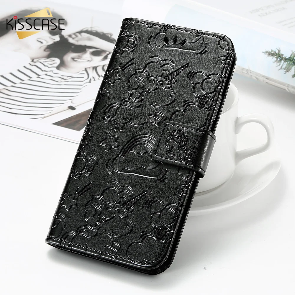 KISSCASE кошелек с изображением единорога чехол для samsung Galaxy A8 2018 A7 A5 J7 J5 J3 2017