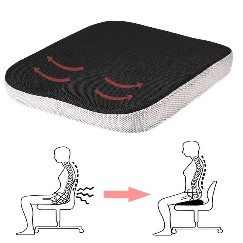 

Slow Rebound Memory Foam Cushion Wheelchair Memory Foam Back Pain Pressure Relief Home Seat Cushion Orthopedic