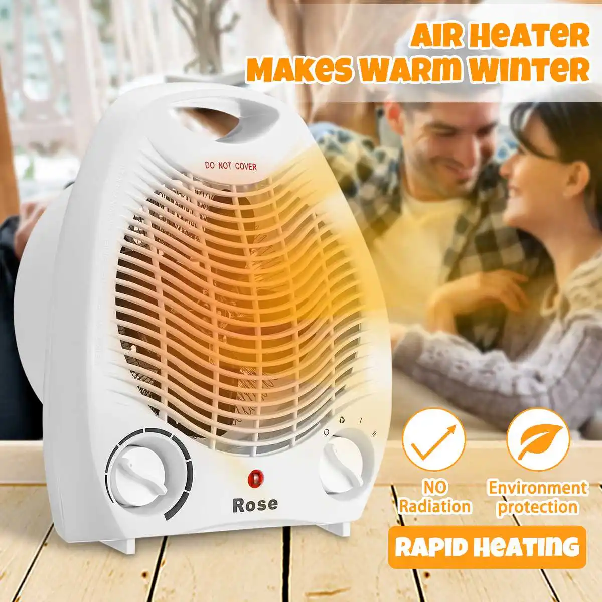 

2000W Electric Fan Room Heater 220V Portable Electric Space Heater Mini 3 Heating Settings Air Heating Space Winter Warmer Fan