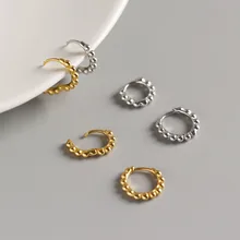 925 Sterling Silver Mini Hoop Earrings Round Ball Peas Ladies Jewelry Beautiful Mini Circle Earring Hoop Women Circle Earrings
