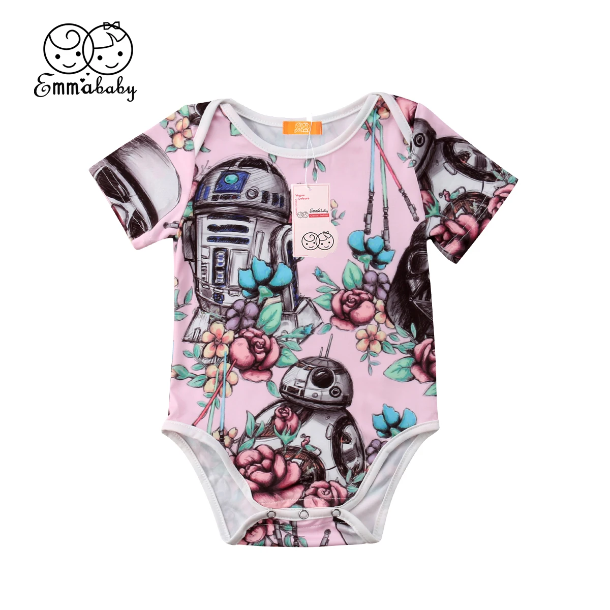 

Summer Cute Newborn Baby Girl Clothes Bodysuit Short Sleeve Cotton Outfits Clothes Baby Girls 0-18M