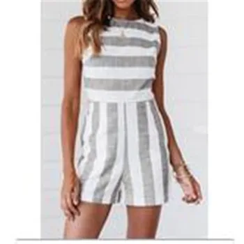 

Women Sleeveless Jumpsuit Romper Females Casual Short Crew Neck Playsuit Combinaison Femme Body Da Donna Corto New