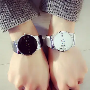 

LinTimes Lovely Concise Couple Women Men Watches Fashion Colorful Turntable Quartz Wristwatch Christmas Gift
