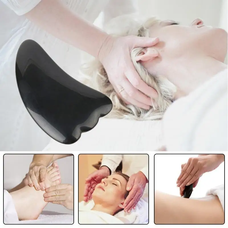 

1pc Gua Sha Facial Body Massager Resin Scraping Massager Plate Point Massage Arm Back Leg Acupuncture Point Massage Tool