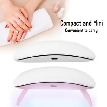 

Manicure 6W Mini uv led Nail Dryer USB Folding Mouse Shape UV LED Gel Curing Nail Art Light for Manicure Machine