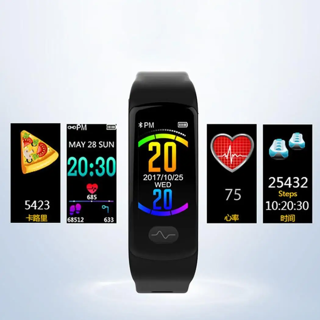 Умный Браслет пульсометр фитнес-трекер умный Браслет ЭКГ/PPG кровяное давление Смарт-часы для IOS Android телефон