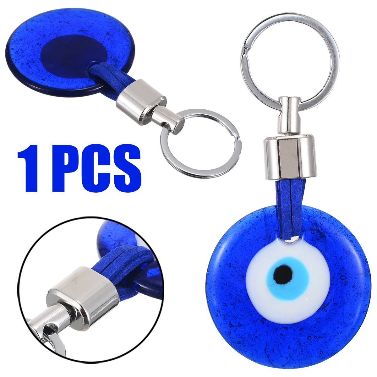 Hot Fashion Charms Blue Evil Eye Keyring Keychain Men Trendy Car Key