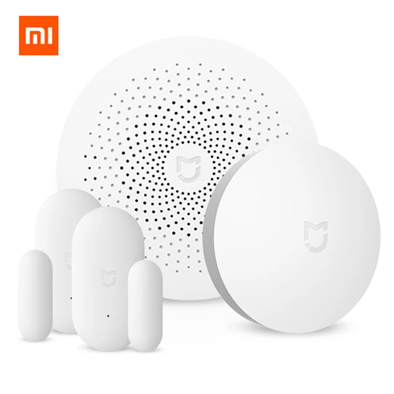 Xiaomi 4 в 1 mijia умный дом наборы безопасности набор Многофункциональный шлюз окна двери датчик беспроводной переключатель