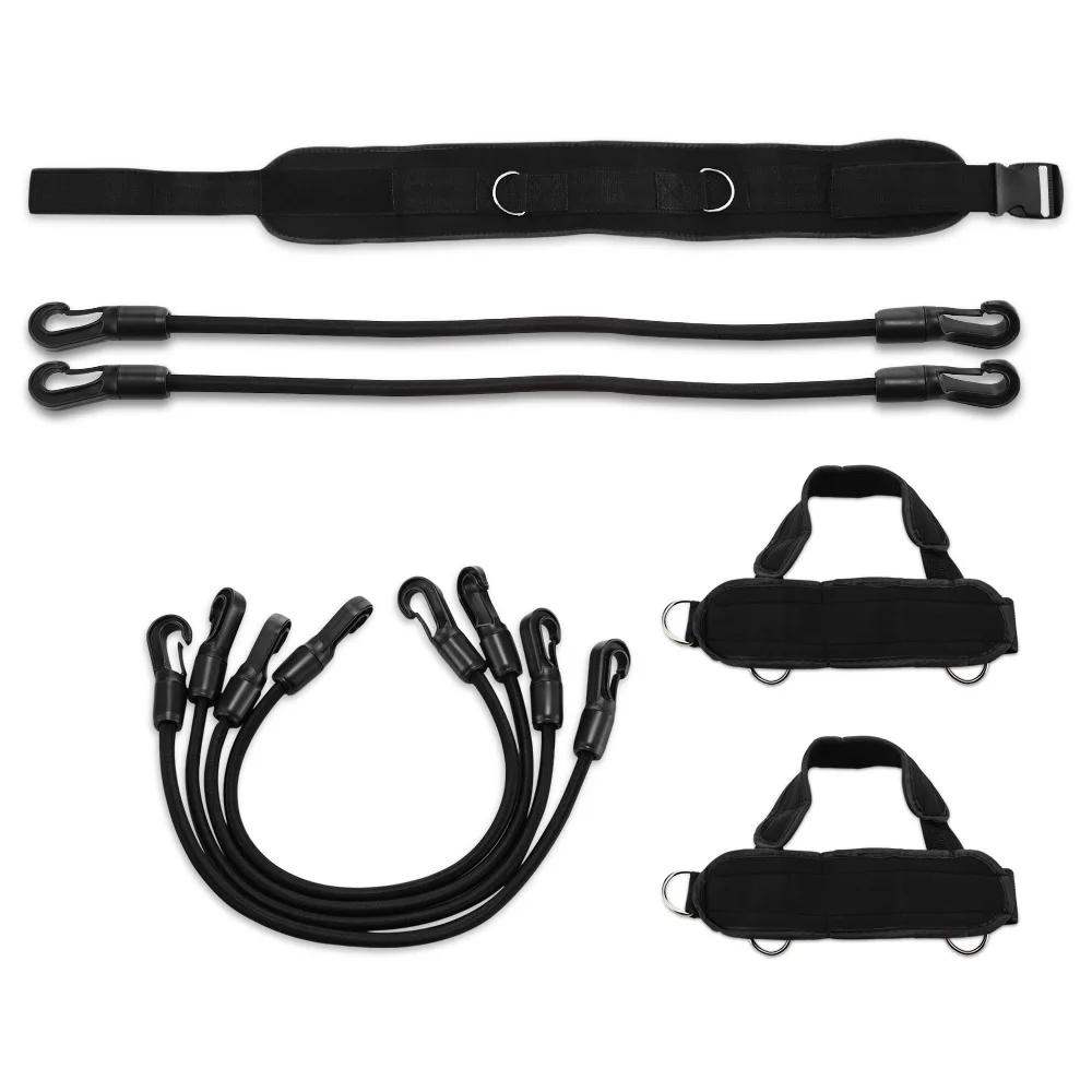 7PCS Resistance Bands Elastic Latex Pull Rope Fitness Muscle Training