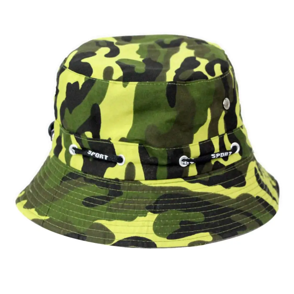 

New Camouflage Sun Block Bucket Hat Outdoor Breathable Hiking Fishing Cap