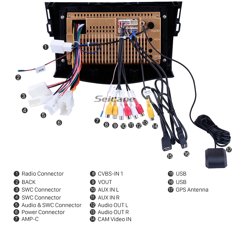 Top Seicane Car Radio GPS Multimedia Unit Player For Toyota RAV4 2007 2008 2009-2013 support DVR OBD Rearview camera Bluetooth Wifi 4