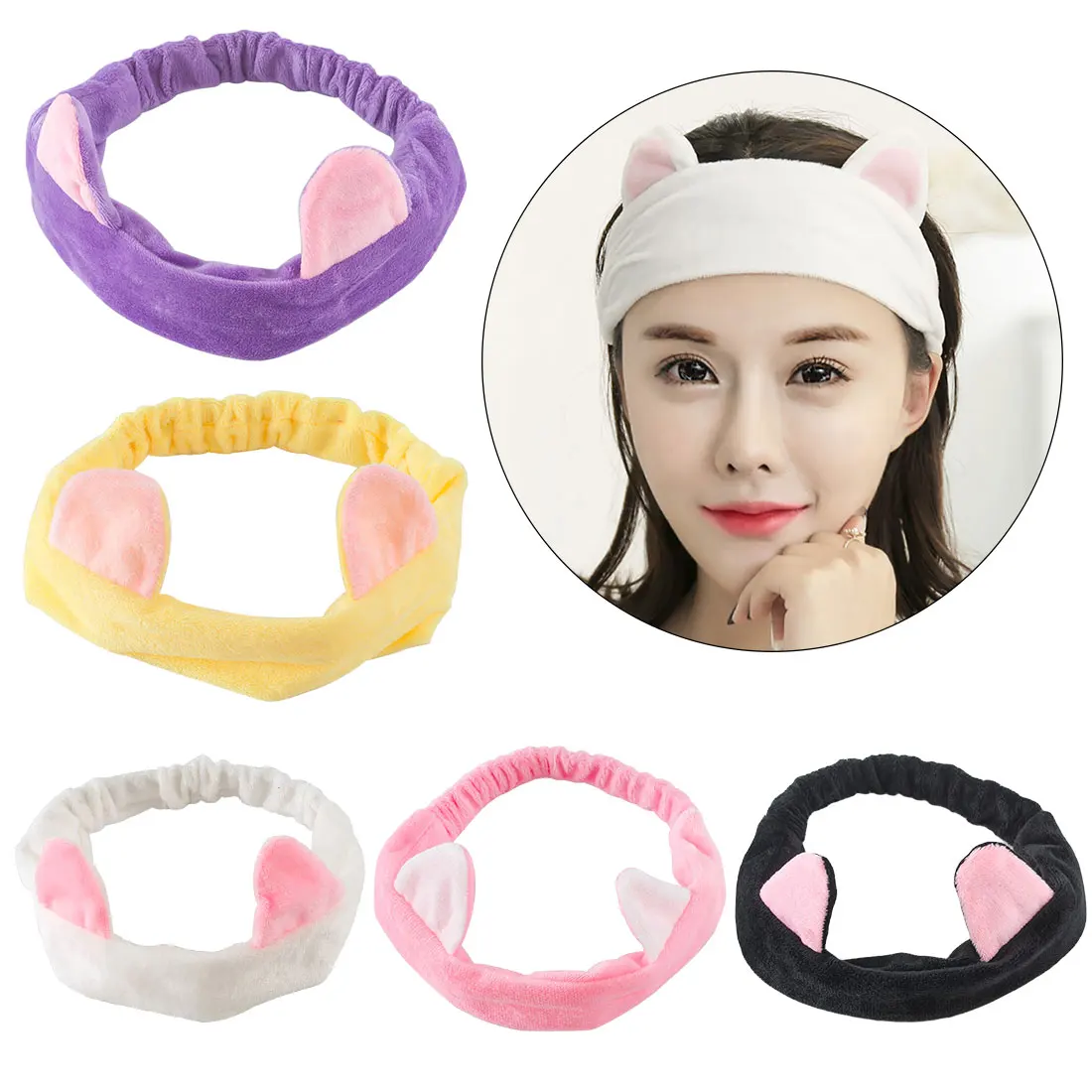

Women Ears Tools Elastic Hair Headbands Party Makeup Party Hairband Accessories Face Wash Headdress Cute Cat Life Women