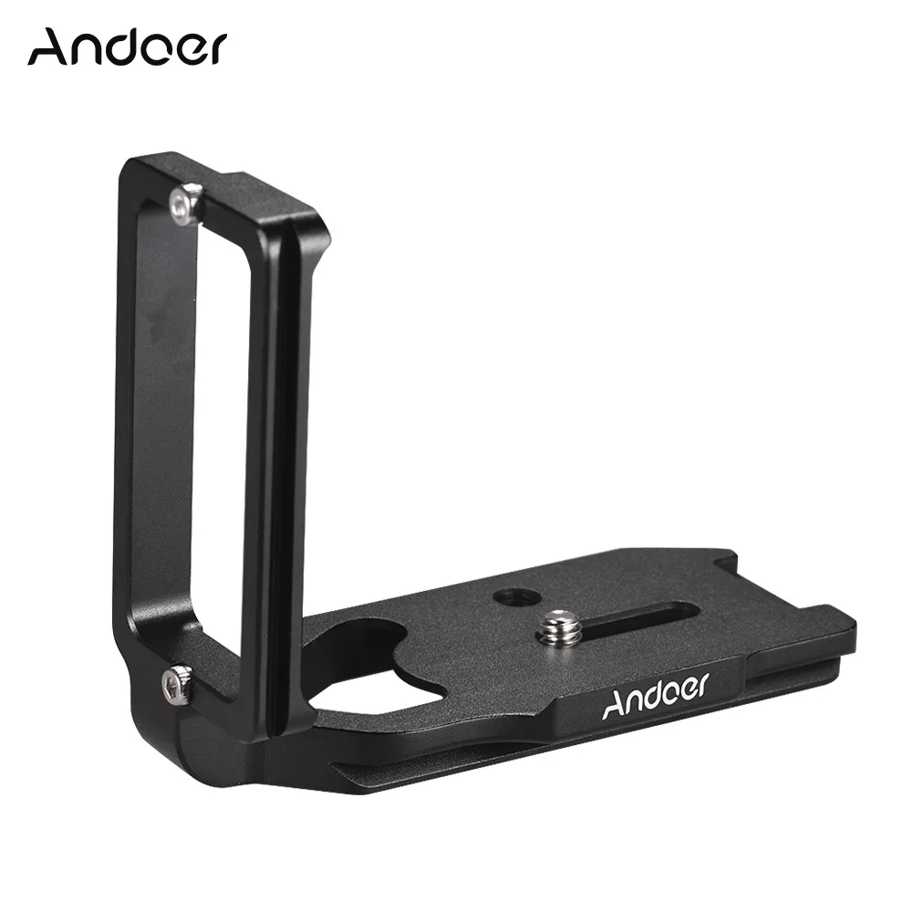 

Andoer L Shape QR Quick Release Plate for Nikon D850 Camera Bracket Aluminum Alloy