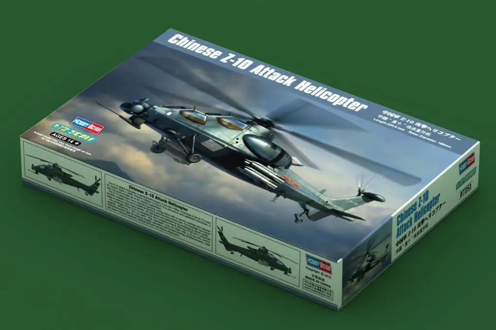 Kit Modèle Hélicoptère D'attaque Chinois Z-10 Hobbyboss 1/72 - Échelle 1/72 - Neuf