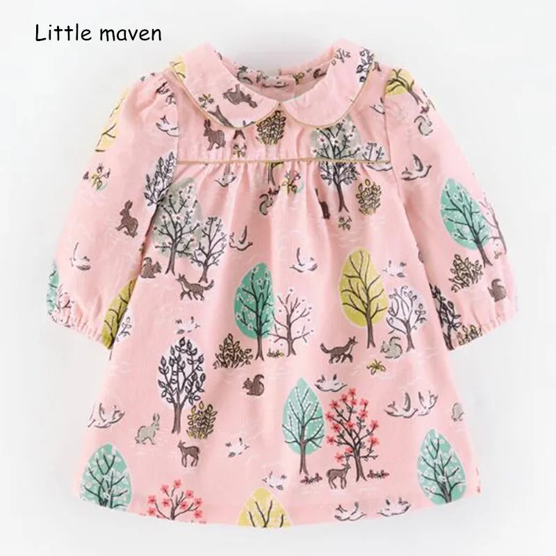Little maven kids/Новинка осени 2018 дизайнерское детское платье одежда для маленьких