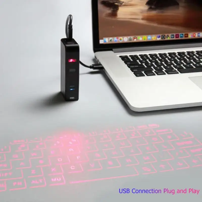 

KB326 Portable Wireless Bluetooth Virtual Laser Projection Keyboard with USB Power Bank for Smart Phone Tablet PC