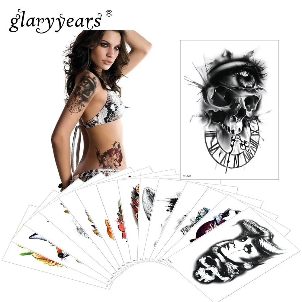 Временная тату наклейка glaryyears 1 лист модная искусственная татуировка с волком
