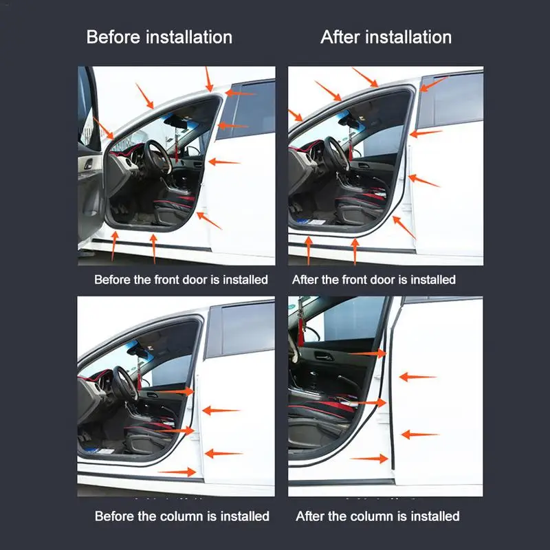 5 м уплотнительная лента для автомобильной двери, резиновая уплотнительная лента, водонепроницаемая, энергосберегающая, шумоподавляющая отделка