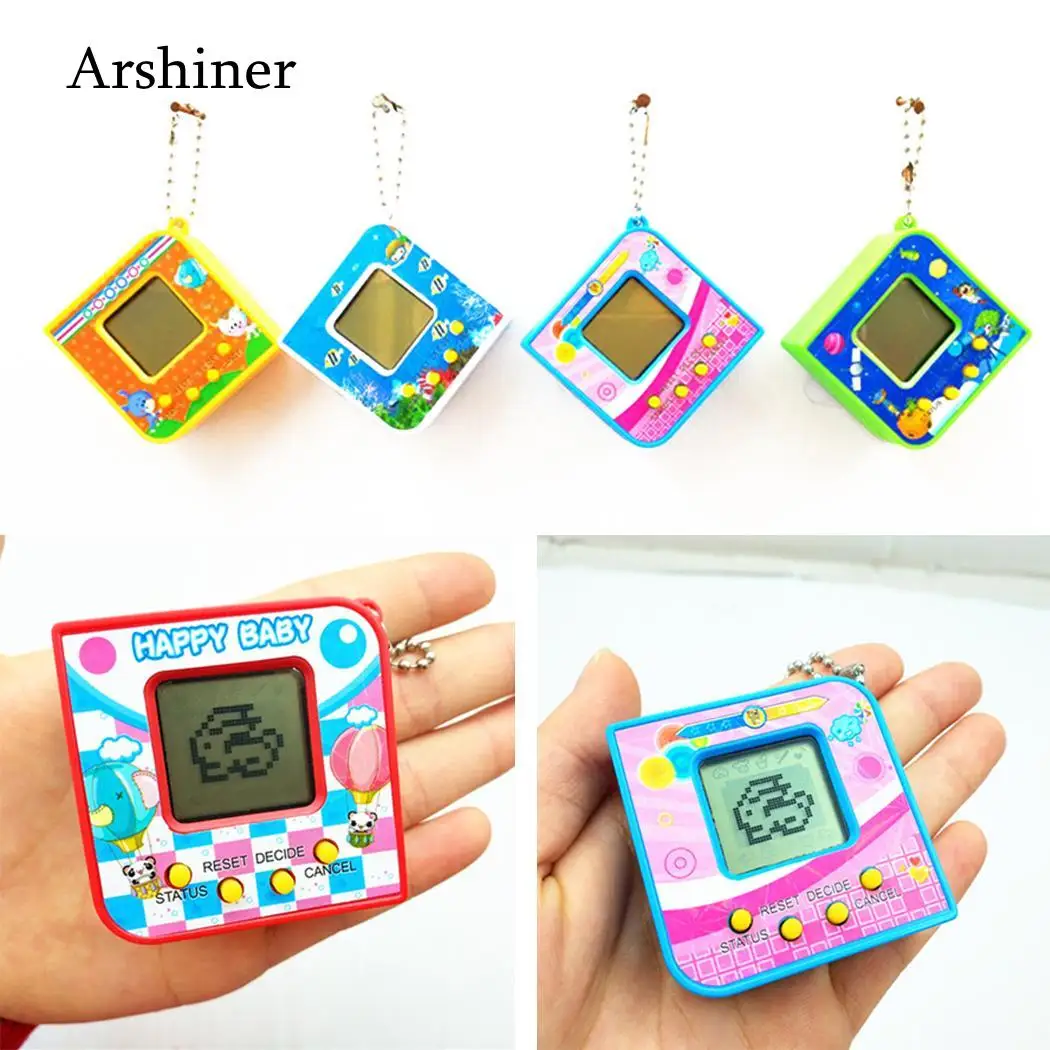 

Retro 3 Years Virtual Funny Tamagotchi Unisex Game Electronic Handheld Picture Pet Square Toy As Machine Kids