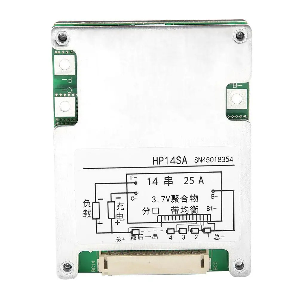 14S 48V 25A/30A/40A плата батареи баланс заряда с алюминиевым радиатором|Детали и