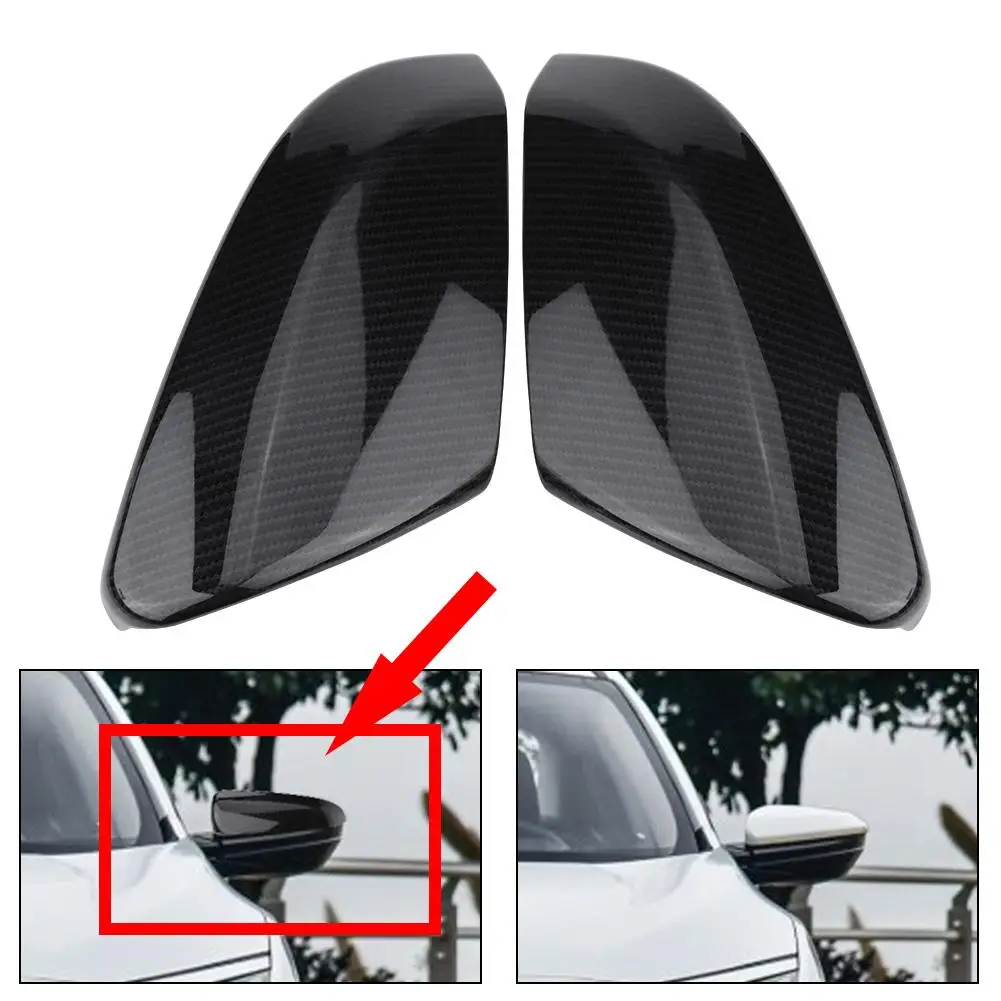 2 шт. задние углеродного волокна стиль ABS Авто заднего вида защитные колпачки для зеркала отделка для Honda Civic Sedan Coupe