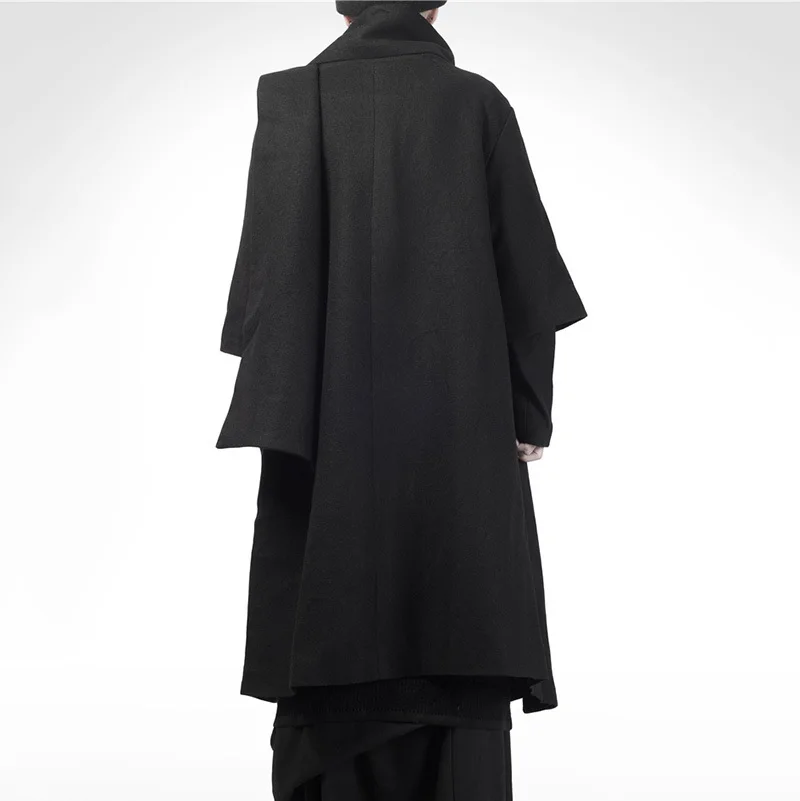 Obstrués Lâche Printemps Couleur Black eam Faux Manteau 2019 De Pièce Le187 Manches Lonh Élégant Écharpe Noir Longs Deux Solide Femme Col PRw6Yw5Fq