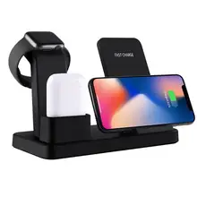 3 in 1 Smart Charger Wireless Charging Stand for AirPods Phone Holder Multifunction Charging Dock for iPhone Apple Watch Charger
