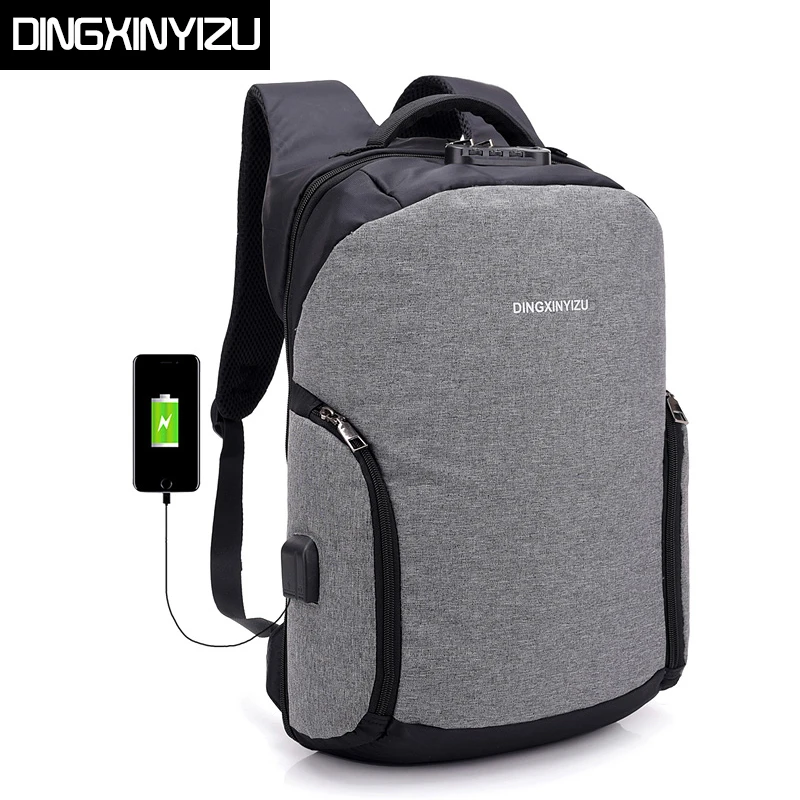 

Dingxinyizu 2018 New Usb Design Men 15 Inch Laptop Backpacks Anti-theft Travel Stundet School Bags Rucksack Male Daypack Mochila
