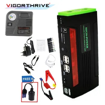 

Mini Emergency 12V With pump External Rechargeable Car power bank Muti-function Portable battery charger jump starter Booster