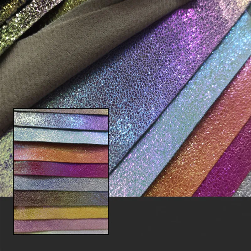 

Lychee A4 Multicolor Shiny PU Leather Fabric High Quality Gitter Synthetic Leather DIY Sewing Material For Handbag Garments