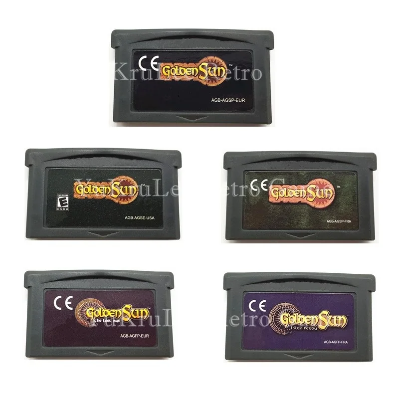 

Video Game Cartridge Card Fire Golden Sun Series for 32 Bit Game Console US/EU General Version