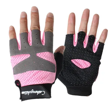 

Fingerless gloves patchwork workout Mesh ventilation Quick drying Sunscreen fitness Half Finger Gloves