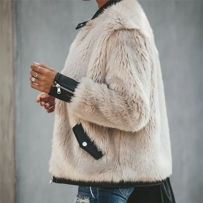 Best hirigin High quality Winter Women Warm Teddy Bear Long Sleeve Fleece Jackets Tops Zip Up Punk Overs