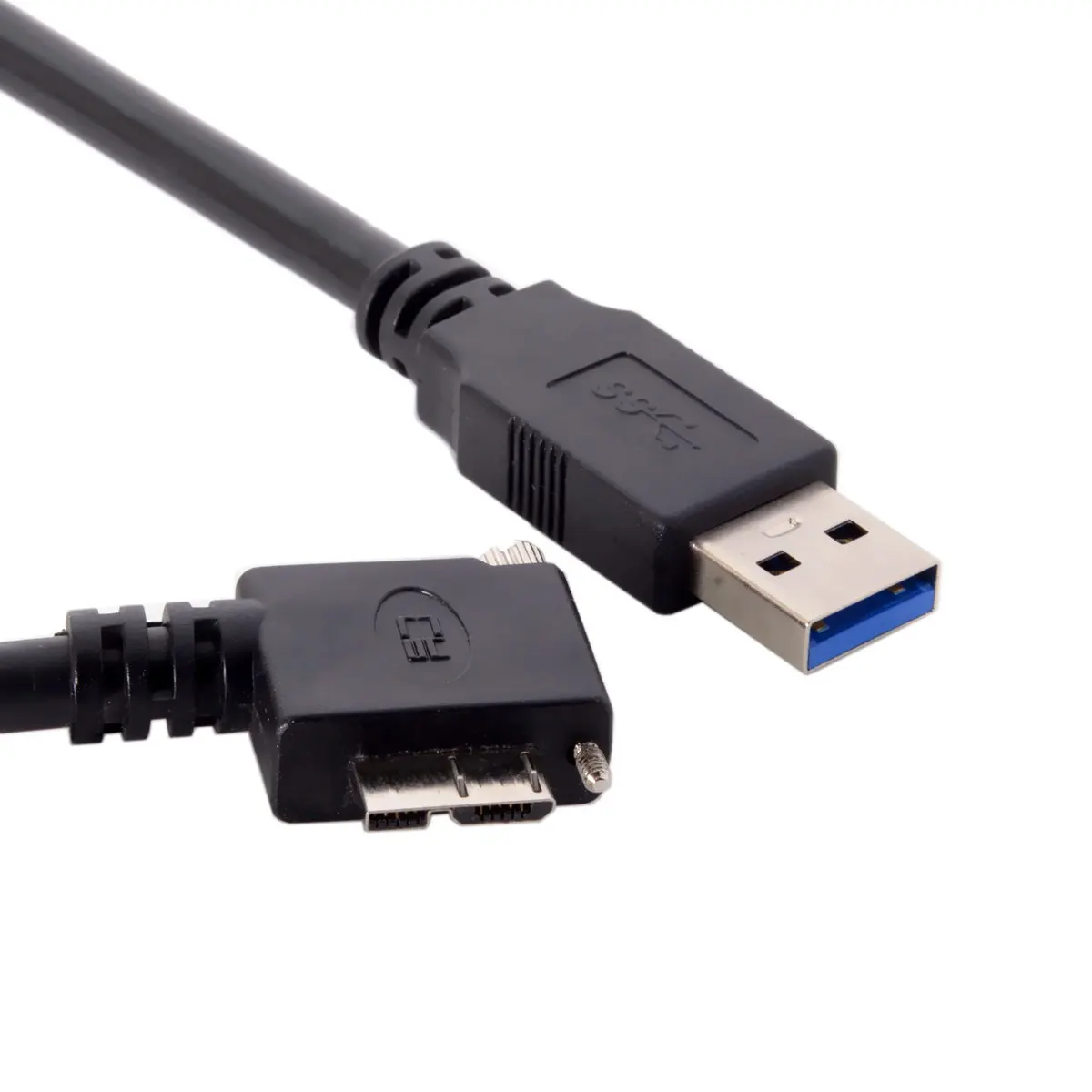 

CYDZ 3m Micro USB Screw Mount 90 Degree Right Angled to 3.0 Data Cable for Industrial Camera