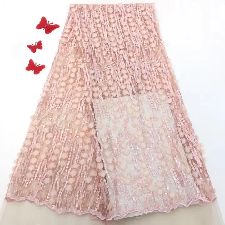 African lace fabric 2019 high quality lace, 3D lace African women's wear, African net lace fabric RF29921