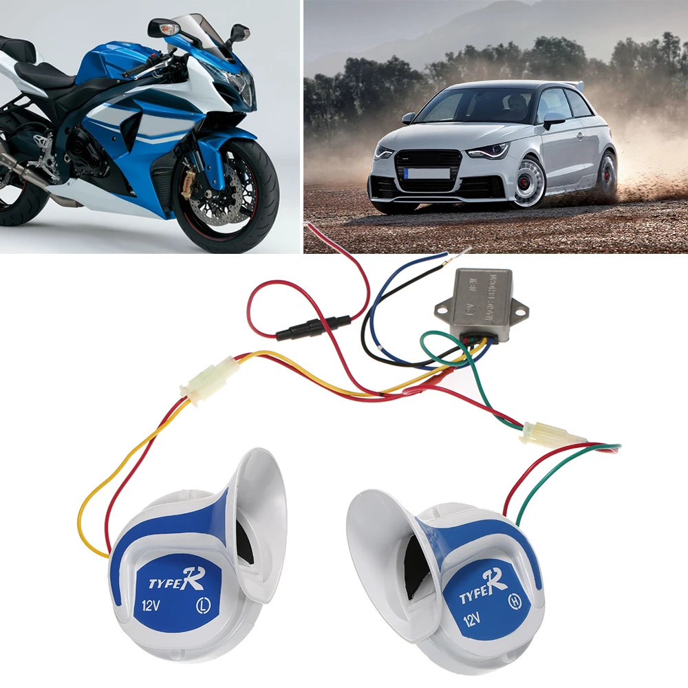 

2PCs 12V 120DB Digital Electric Loud Air Horn 20 Sounds Car Truck Motorcycle Accessories for bmw ford vw mazda jetta Toyota