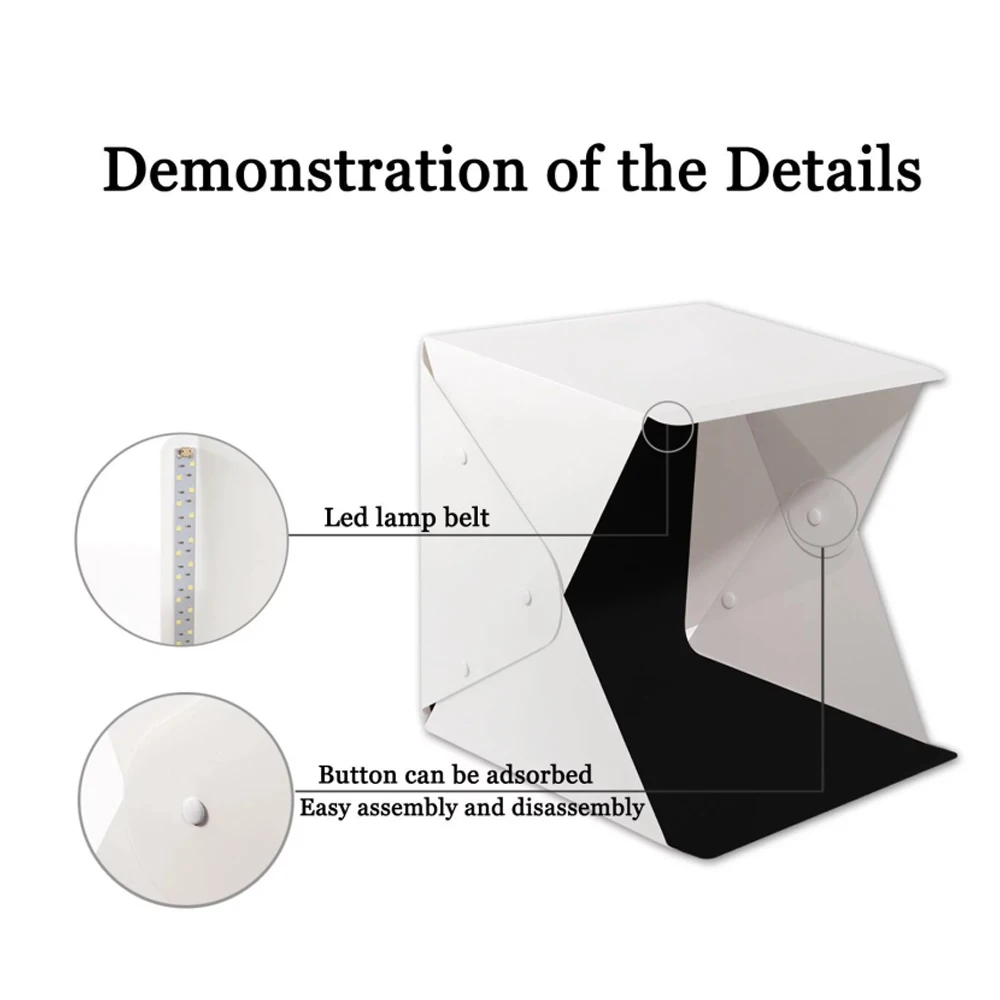 200/300/400 мм мини складной Лайтбокс для фотостудии софтбокс светодиодный мягкий бокс для камеры Фото фон освещение Палатка комплект