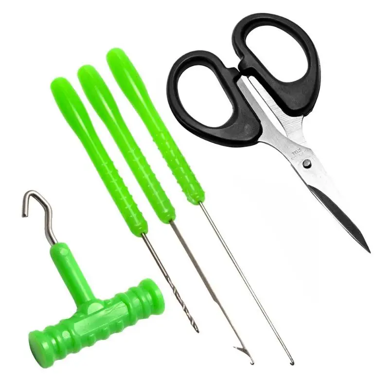 

Carp Fishing Rig Set Tool Splicing Needles Knot Puller Drill Carp Fish Tool Fishing Bait Needle scissors Set Fishing Tackle