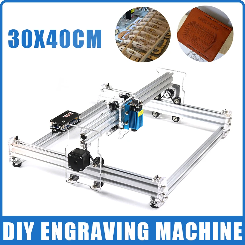 

30x40cm 2500mW DIY CNC Laser Engraving Machine Laser Printer Wood Router Engraver Cutting Cutter Printer Marking Machine Kit New